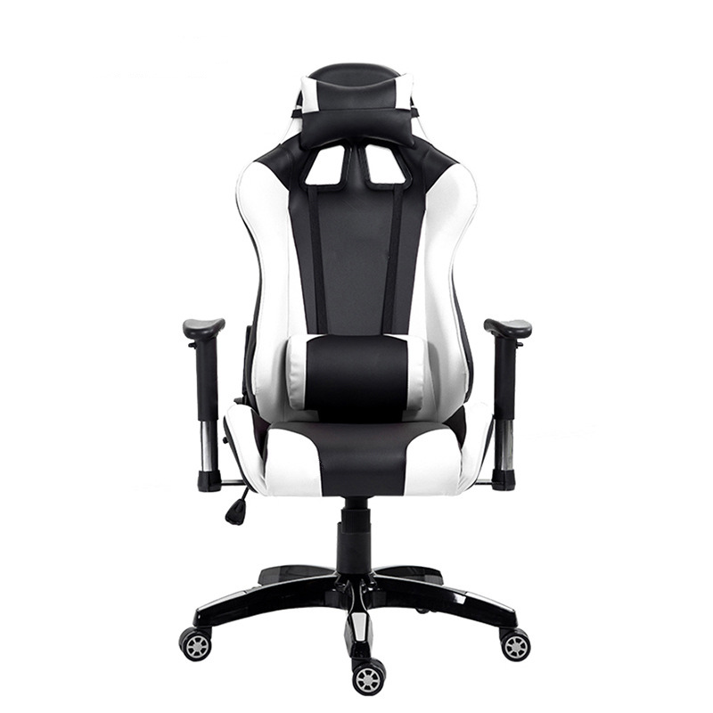 Color gaming chair with lumbar pillow